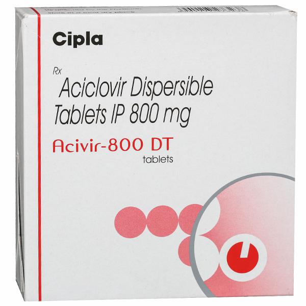 Acivir DT 800 mg Tablet (5 Tab) Acivir DT 800 mg Tablet (5 Tab)
