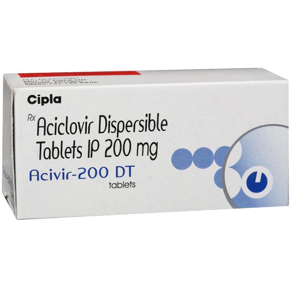 Acivir DT 200 mg Tablet (10 Tab) Acivir DT 200 mg Tablet (10 Tab)