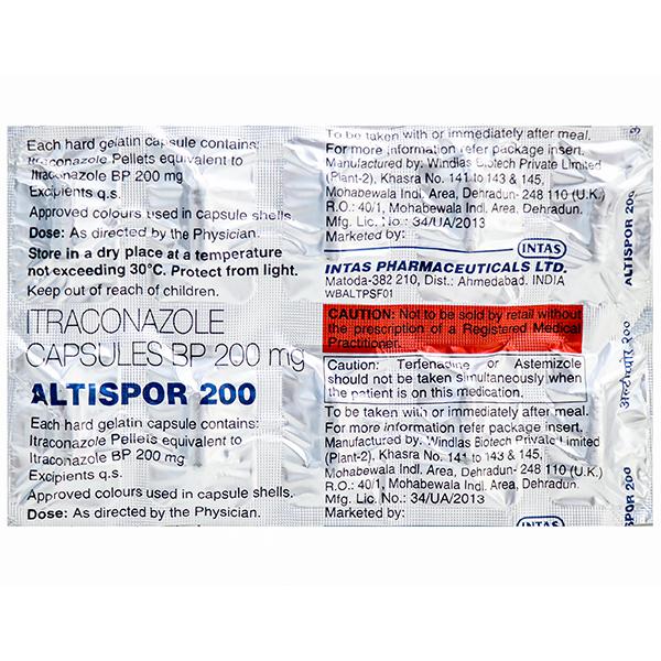Altispor 200 mg Capsule (10 Cap)