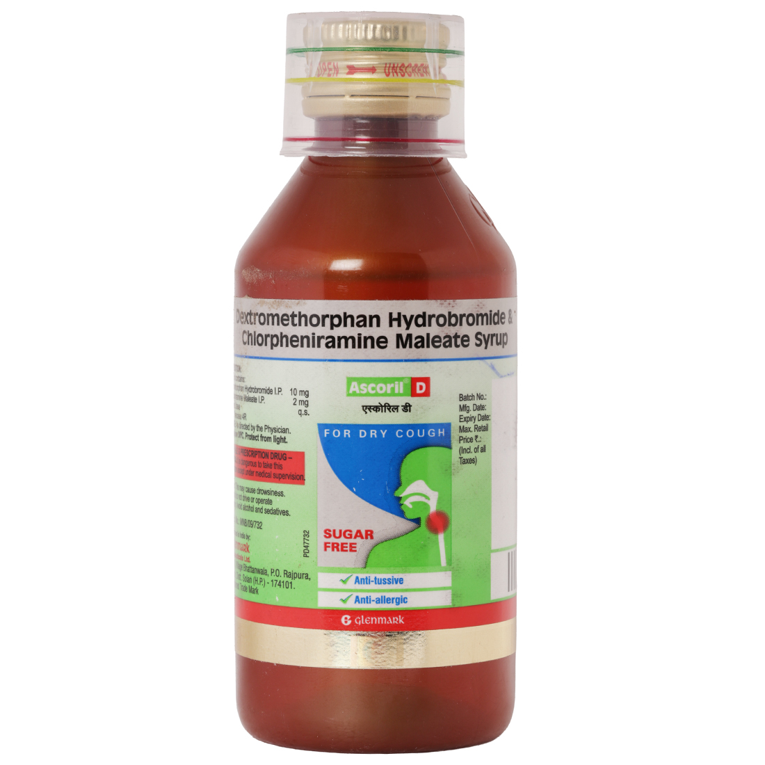 Ascoril D Sugar Free Syrup 100 ml Ascoril D Sugar Free Syrup 100 ml
