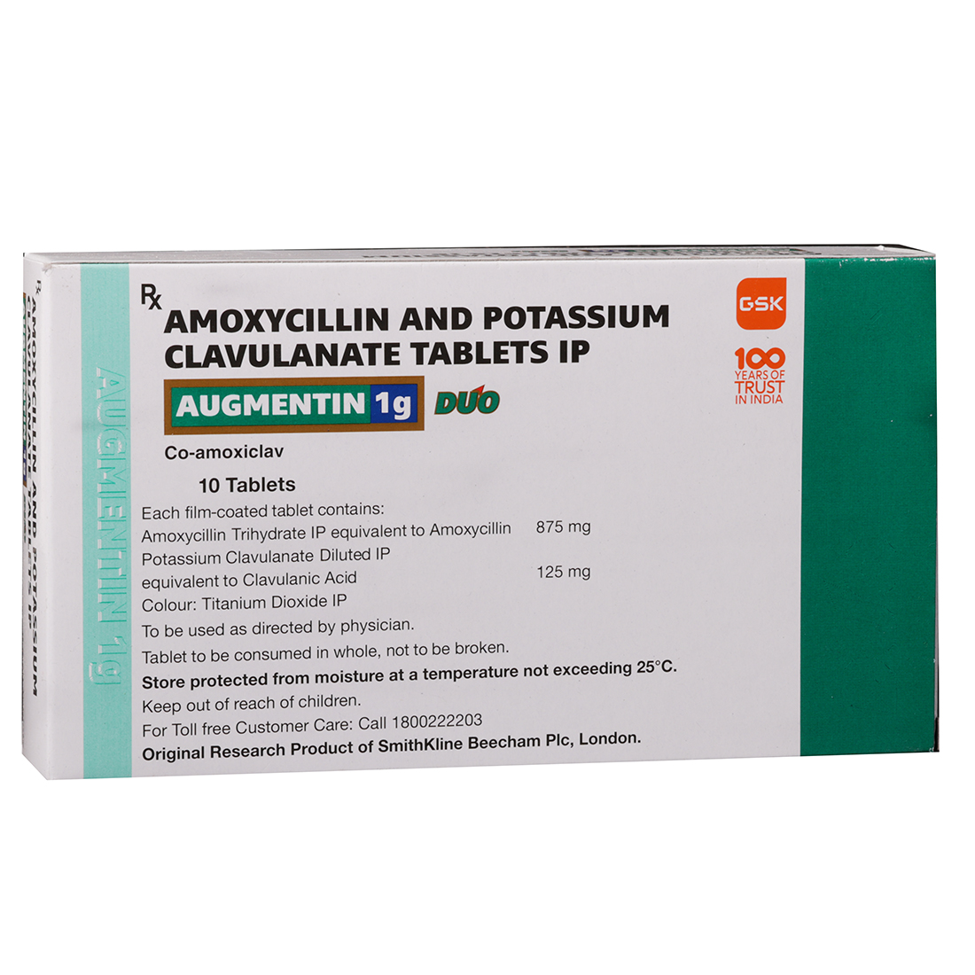 Augmentin Duo 1000 mg Tablet (10 Tab) Augmentin Duo 1000 mg Tablet (10 Tab)