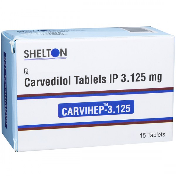 Carvihep 3.125 mg Tablet (15 Tab) Carvihep 3.125 mg Tablet (15 Tab)