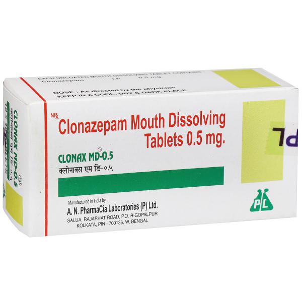 Clonax MD 0.5 mg Tablet (10 Tab) Clonax MD 0.5 mg Tablet (10 Tab)