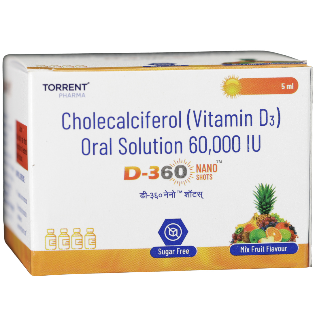 D 360 Nano Shots Sugar Free Mix Fruit Flavour Oral Solution 5 ml D 360 Nano Shots Sugar Free Mix Fruit Flavour Oral Solution 5 ml
