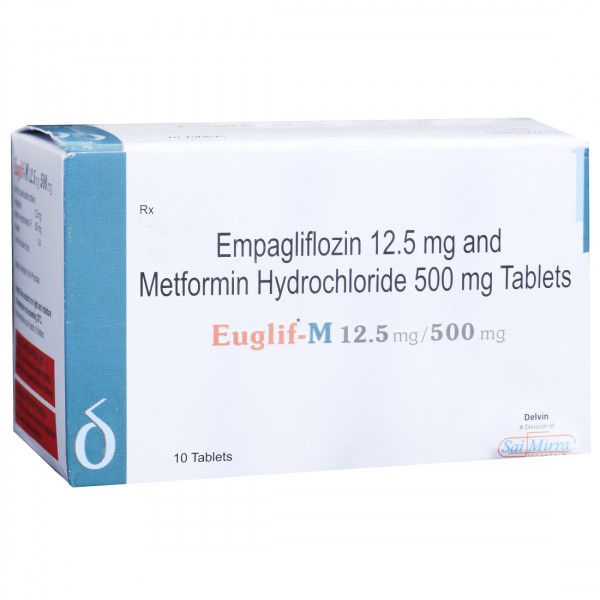 Euglif M 12.5/500 mg Tablet (10 Tab) Euglif M 12.5/500 mg Tablet (10 Tab)