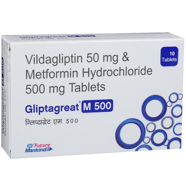 Gliptagreat M 50/500 mg Tablet (10 Tab)