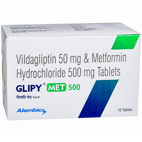 Glipy Met 50 mg/500 mg Tablet (10 Tab)