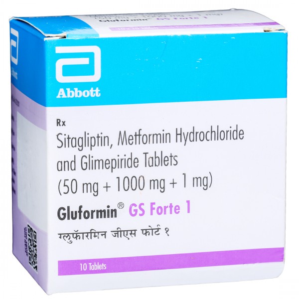 Gluformin GS Forte 1 mg Tablet (10 Tab) Gluformin GS Forte 1 mg Tablet (10 Tab)
