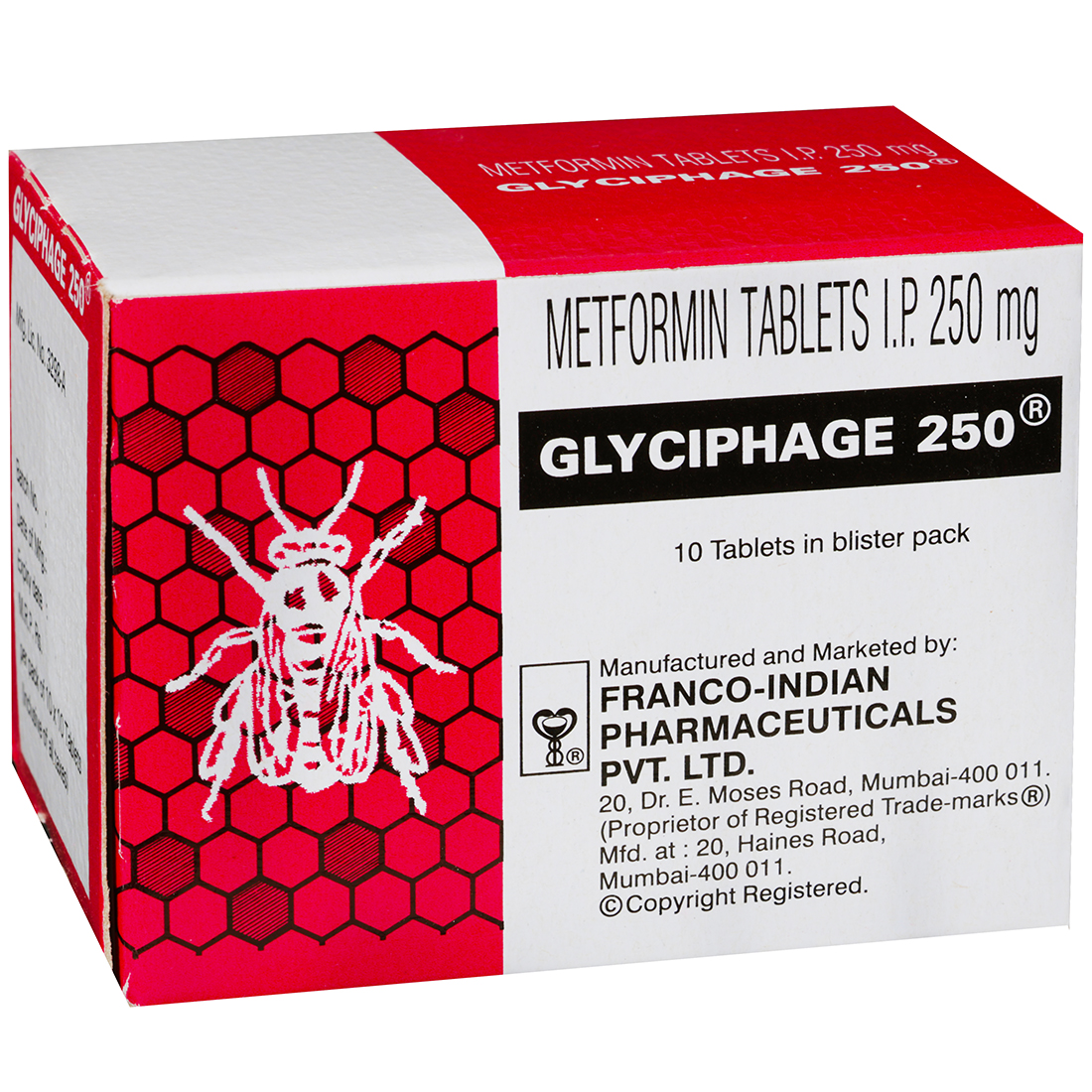 Glyciphage 250 mg Tablet (10 Tab) Glyciphage 250 mg Tablet (10 Tab)