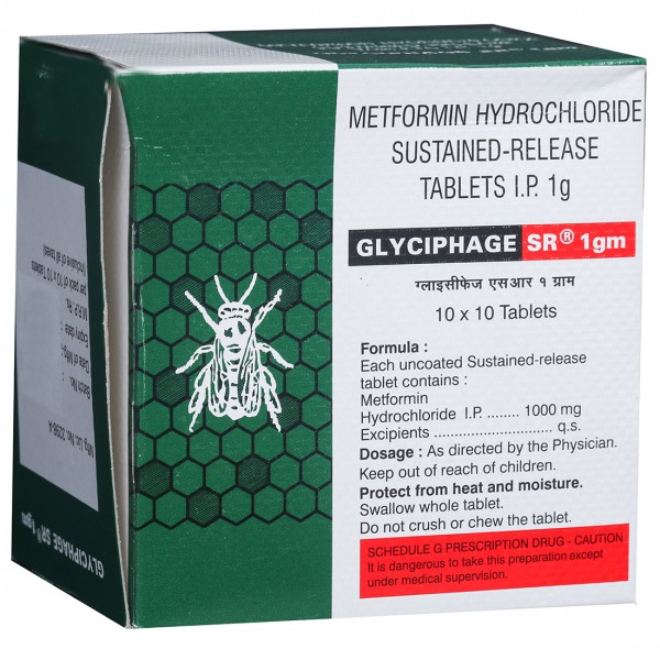 Glyciphage SR 1 gm Tablet (10 Tab)