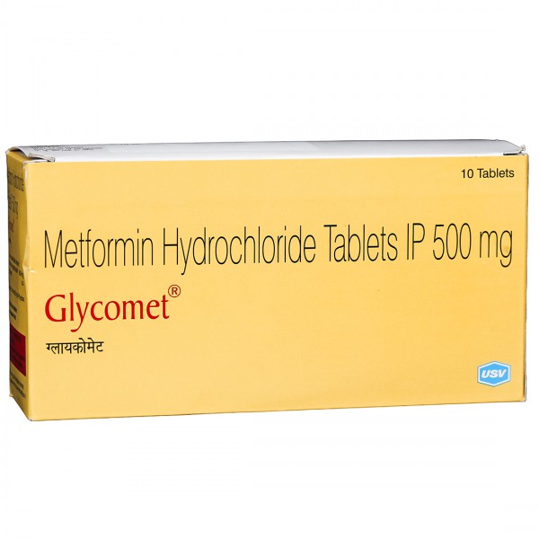 Glycomet 500 mg Tablet (10 Tab)