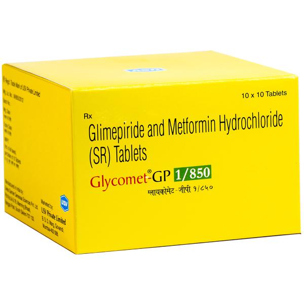 Glycomet GP 1/850 mg Tablet (10 Tab)