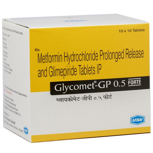 Glycomet GP Forte 0.5 mg Tablet (10 Tab)