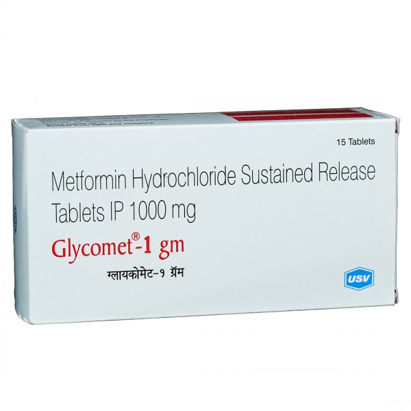 Glycomet SR 1 gm Tablet (15 Tab) Glycomet SR 1 gm Tablet (15 Tab)