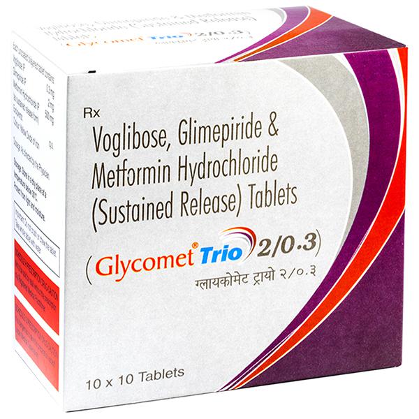 Glycomet Trio 2/0.3 mg Tablet (10 Tab)