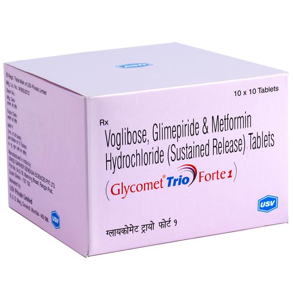 Glycomet Trio Forte 1 mg Tablet (10 Tab)