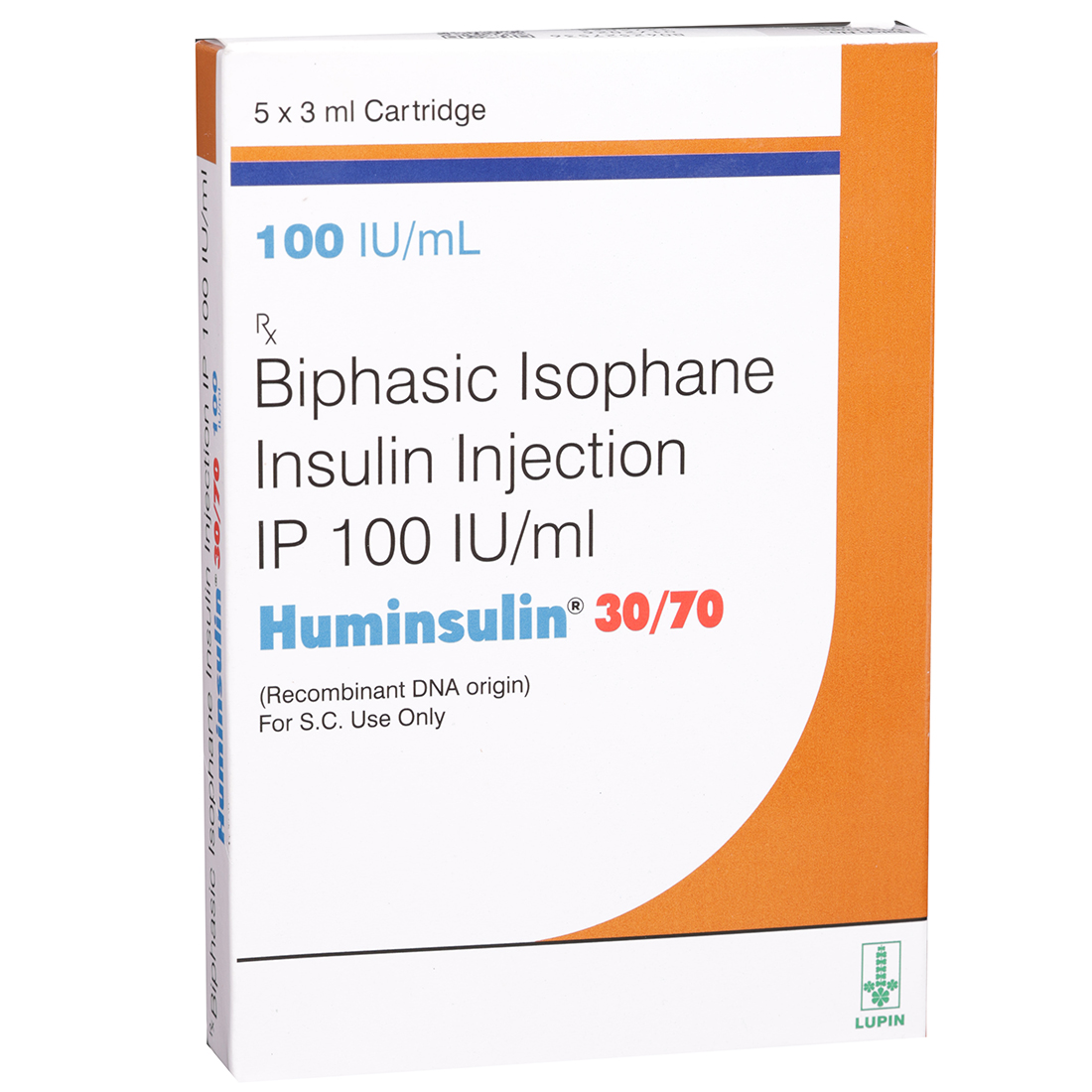 Huminsulin 30/70 100 IU Injection 3 ml Cartridge (5 Cartridge) Huminsulin 30/70 100 IU Injection 3 ml Cartridge (5 Cartridge)