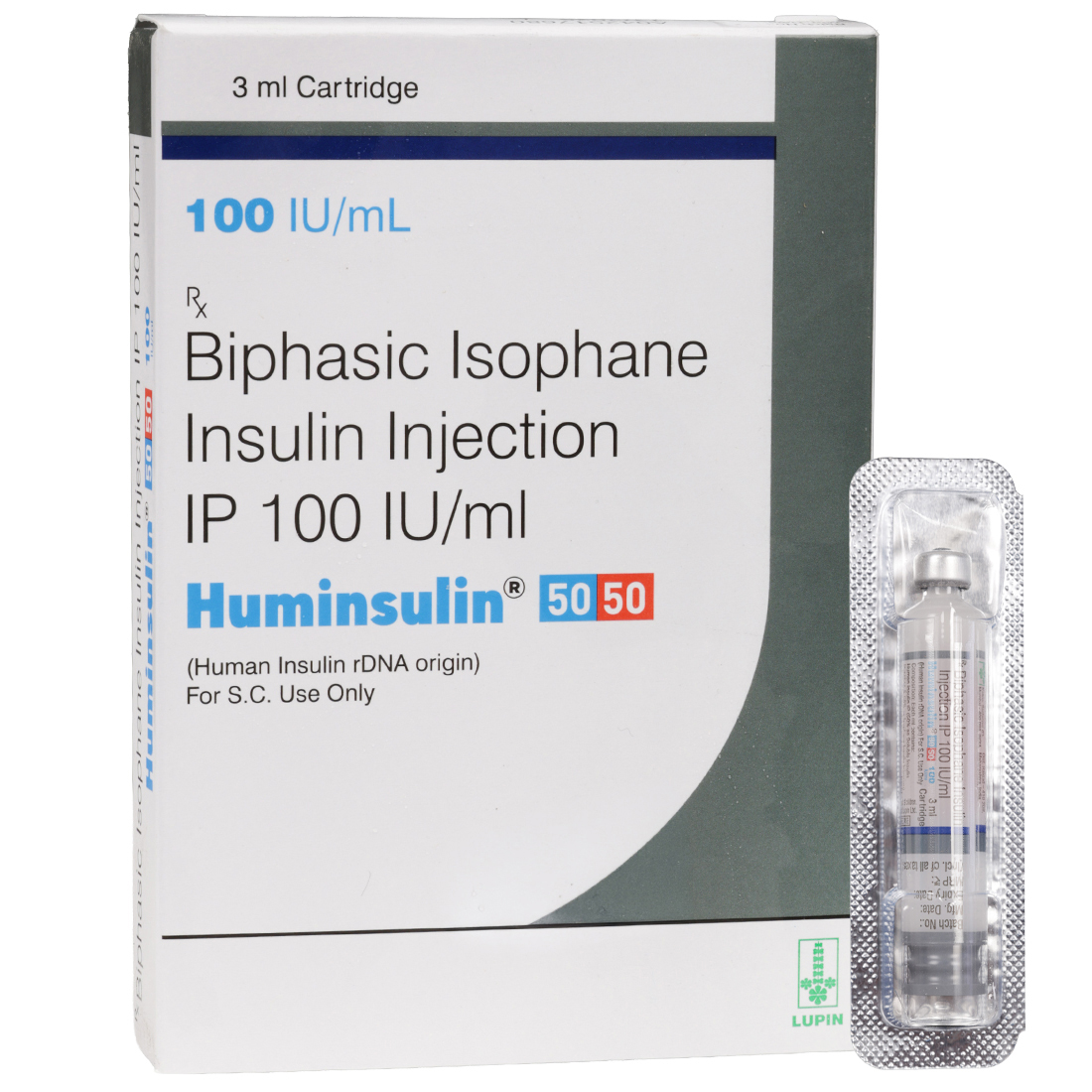 Huminsulin 50/50 100 IU Injection 3 ml Cartridge