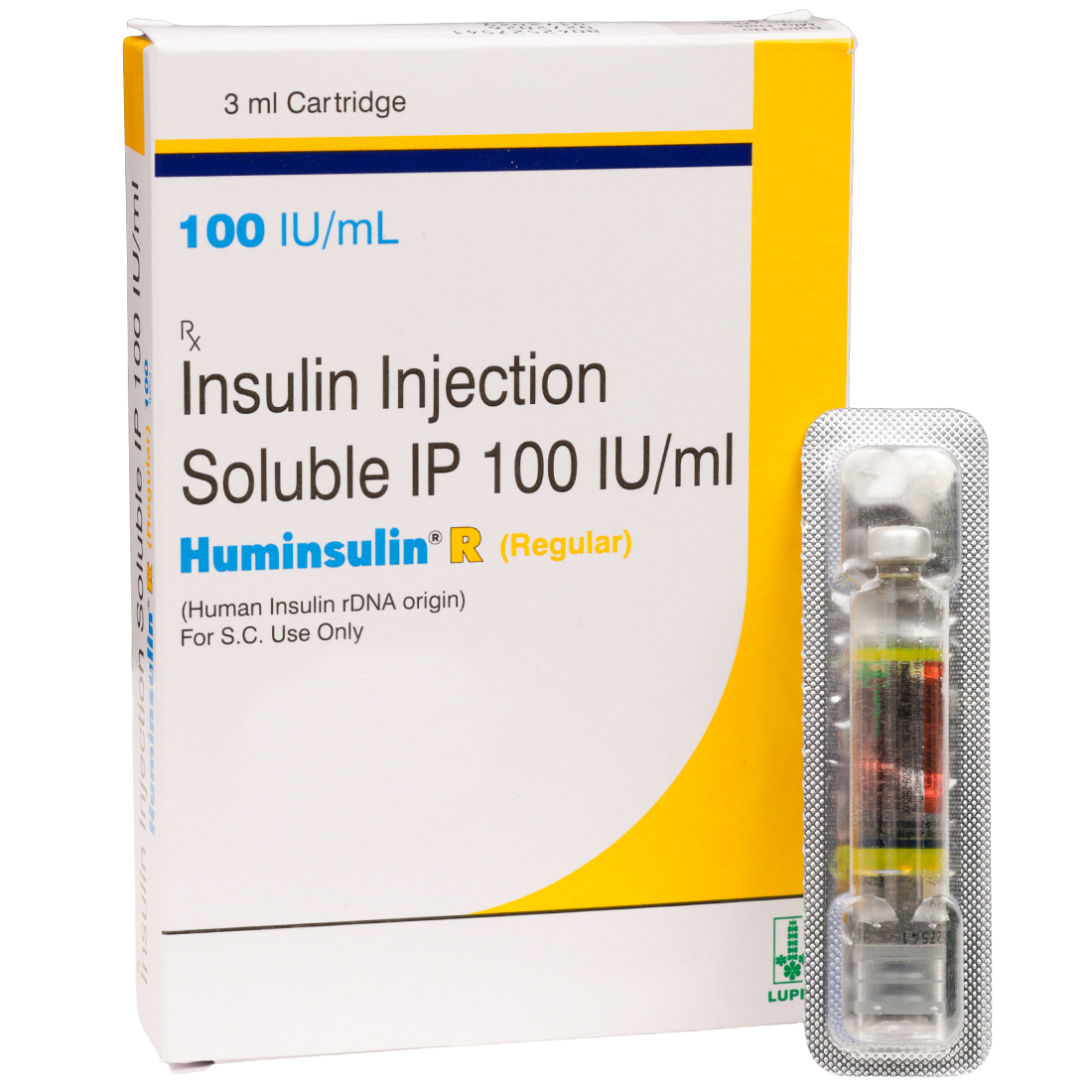 Huminsulin R 100 IU 3 ml Cartridge Huminsulin R 100 IU 3 ml Cartridge