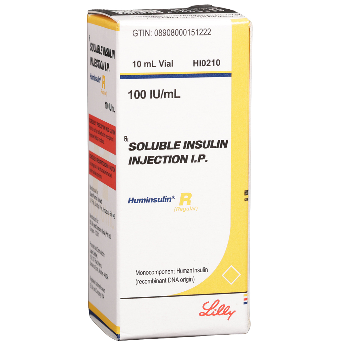 Huminsulin R 100 Iu/ml Injection Vial 10 ml Huminsulin R 100 Iu/ml Injection Vial 10 ml