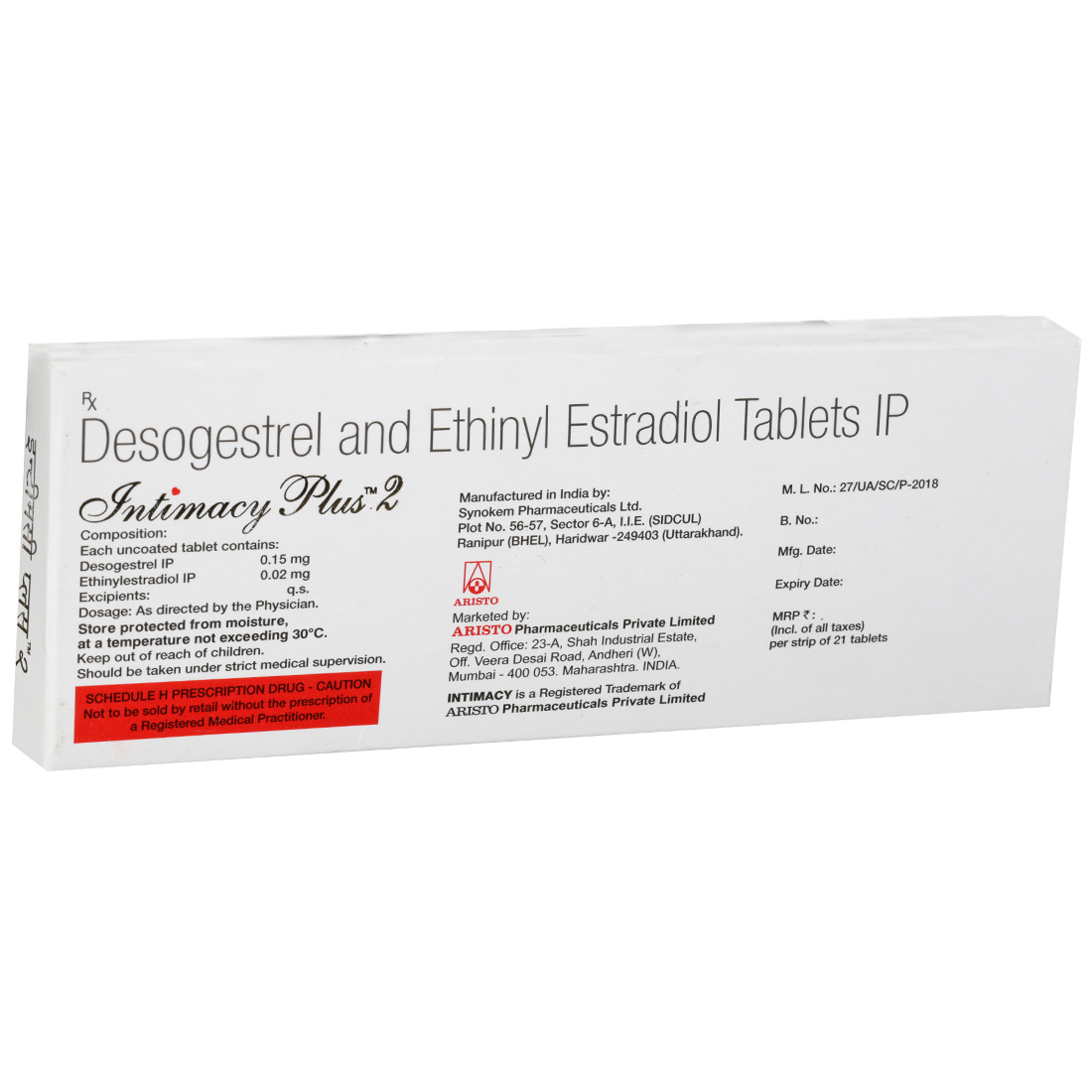 Intimacy Plus 2 mg Tablet (21 Tab) Intimacy Plus 2 mg Tablet (21 Tab)
