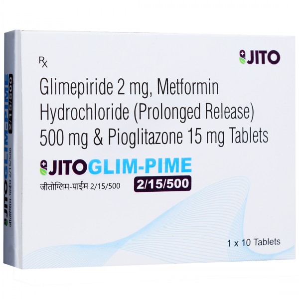 Jitoglim PIME 2/15/500 Tablet (10 Tab)