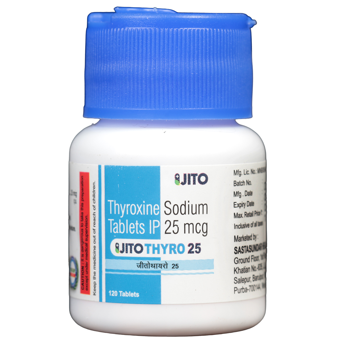 Jitothyro 25 Tablet (120 Tab) Jitothyro 25 Tablet (120 Tab)