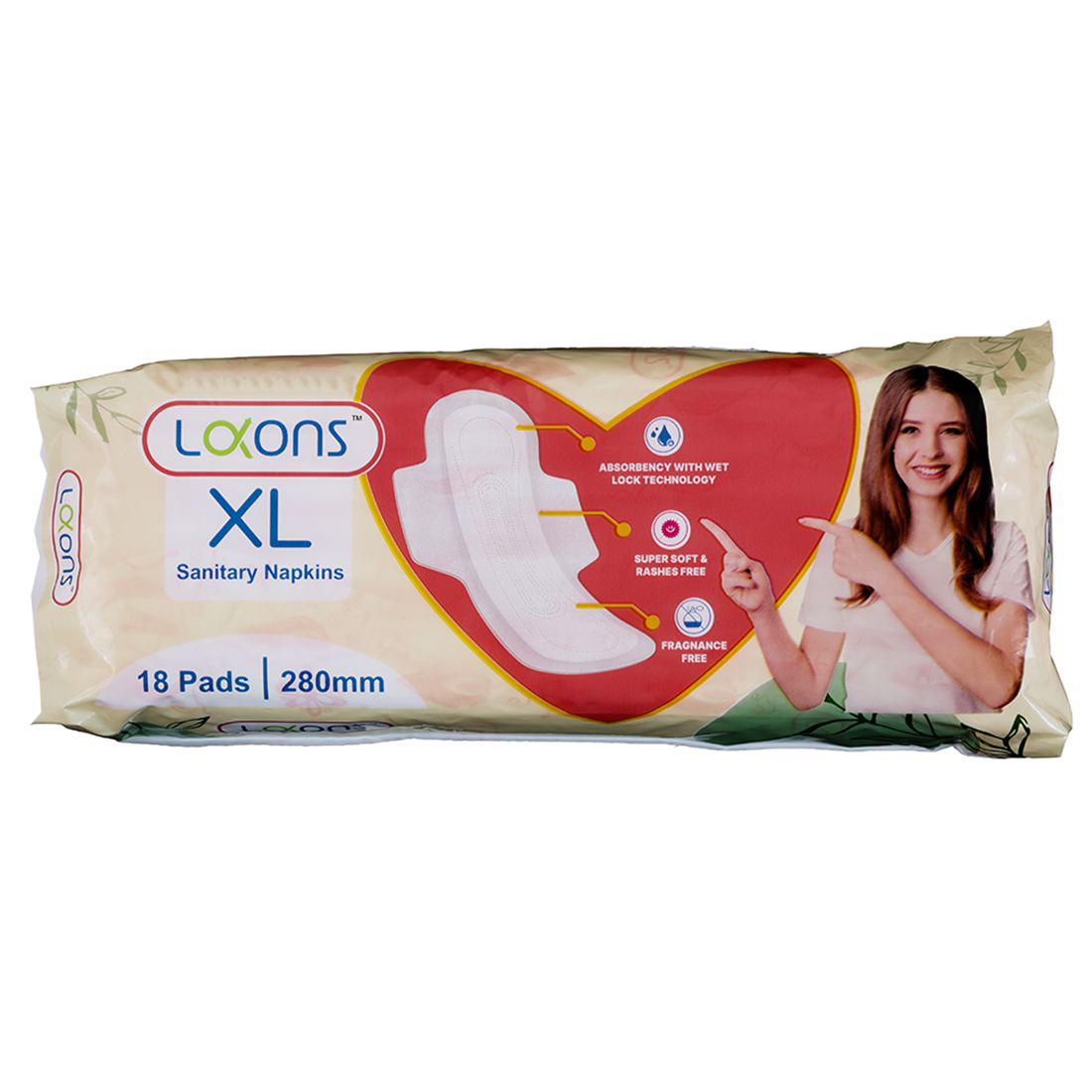 Buy Lakons XL With Wings Sanitary Napkins Pack Of 6 Online at the