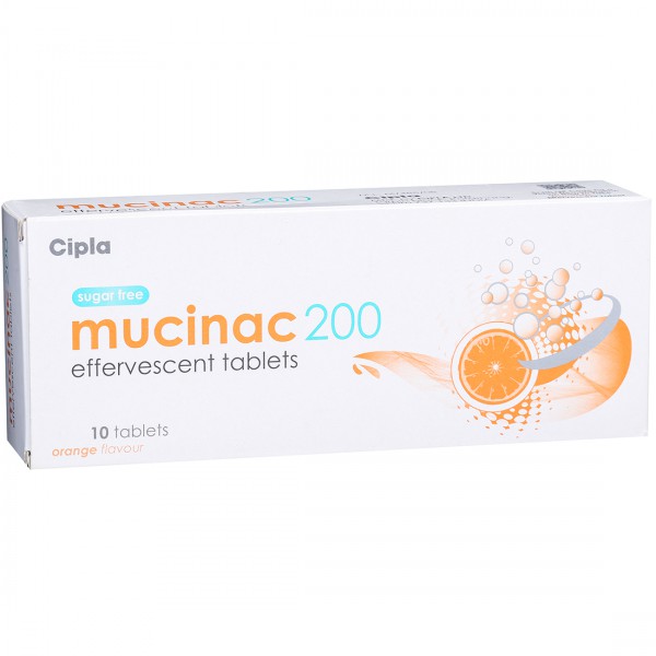 Mucinac 200 mg Tablet (10 Tab) Mucinac 200 mg Tablet (10 Tab)
