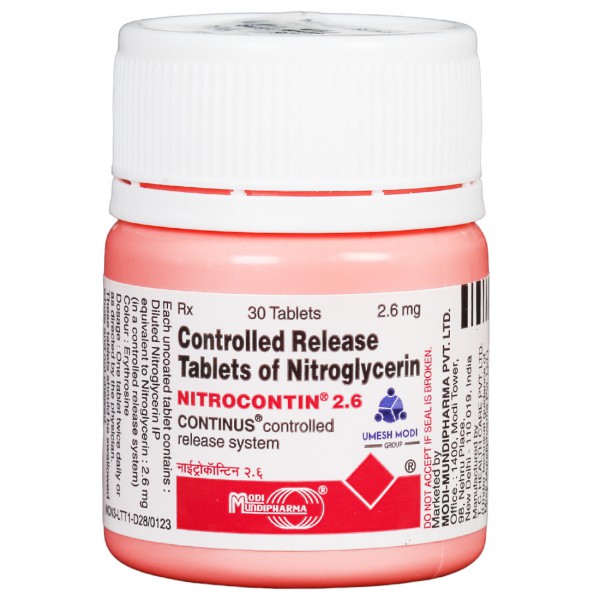 Nitrocontin 2.6 mg Tablet (30 Tab)