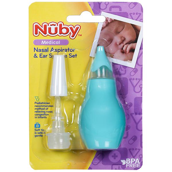 Buy Nuby Nasal Aspirator & Ear Syringe Set (172) Green Pack Of 2 Online ...
