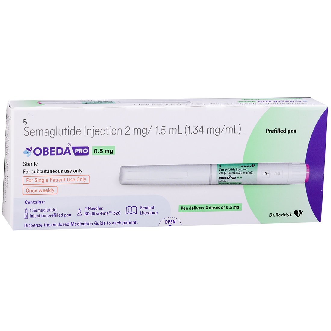 Obeda Pro 0.5 mg Injection 1.5 ml (Prefilled Pen) Obeda Pro 0.5 mg Injection 1.5 ml (Prefilled Pen)