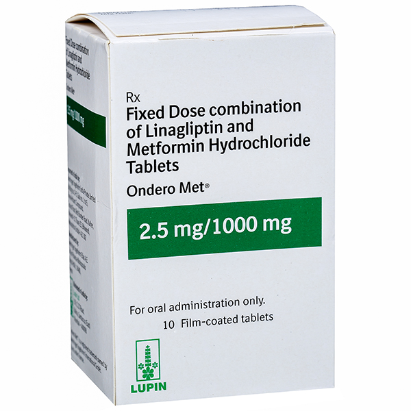 Ondero Met 2.5 Mg /1000 Mg Tablet (10 Tab) Ondero Met 2.5 Mg /1000 Mg Tablet (10 Tab)