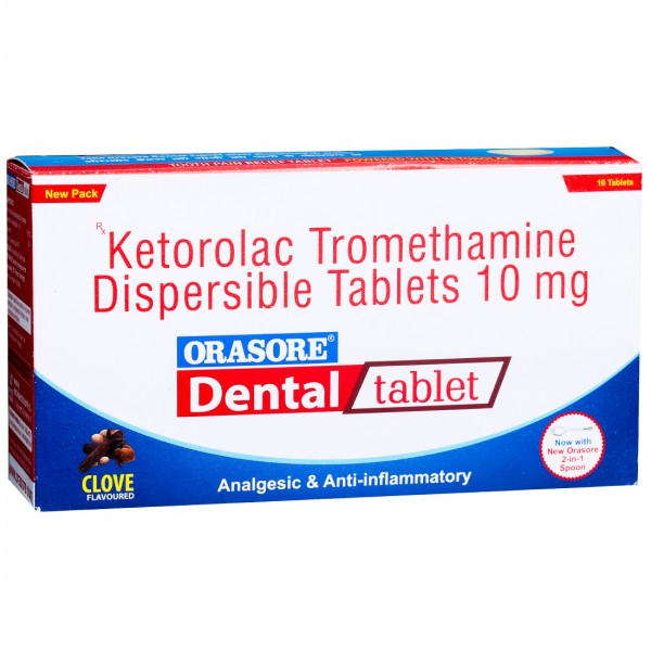 Orasore Dental Clove Flavoured Dispersible Tablet with Spoon (10 Tab)