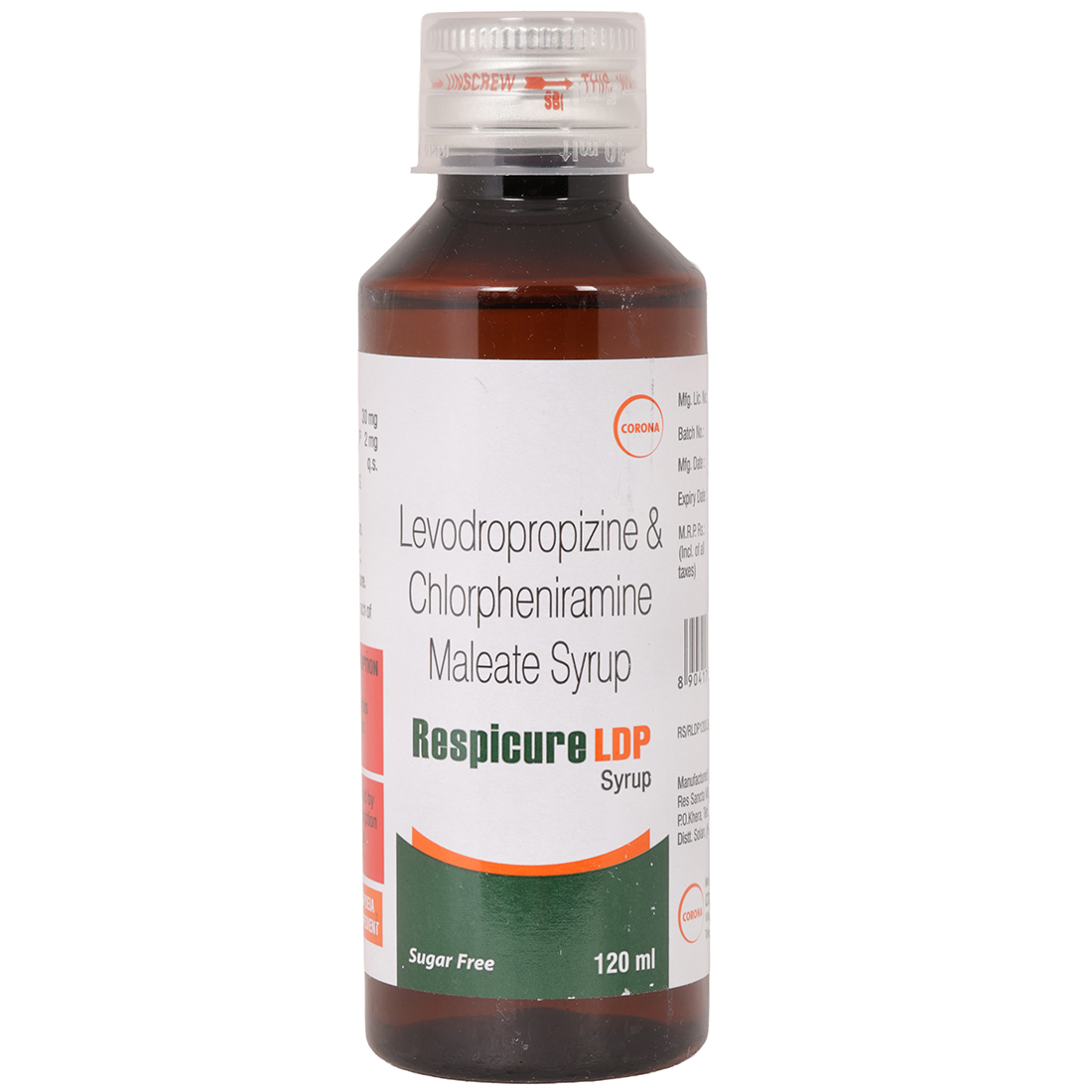 Respicure LDP Sugar Free Syrup 120 ml Respicure LDP Sugar Free Syrup 120 ml