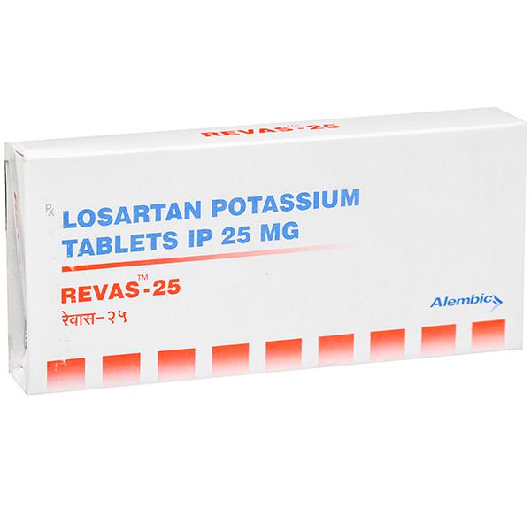 Revas 25 mg Tablet (10 Tab) Revas 25 mg Tablet (10 Tab)