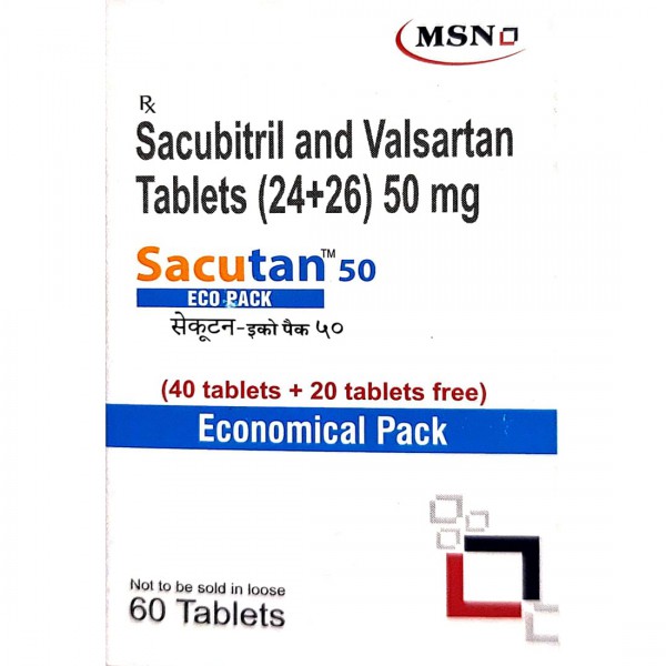 Sacutan 50 mg Eco Pack Tablet (40 Tablets + 20 Tablets free) (60 Tab)