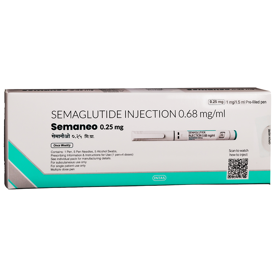 Semaneo 0.25 mg Injection 1.5 ml (Prefilled Pen) Semaneo 0.25 mg Injection 1.5 ml (Prefilled Pen)