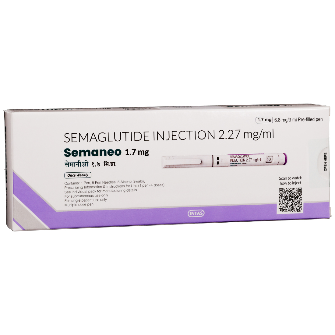 Semaneo 1.7 mg Injection 3 ml (Prefilled Pen) Semaneo 1.7 mg Injection 3 ml (Prefilled Pen)