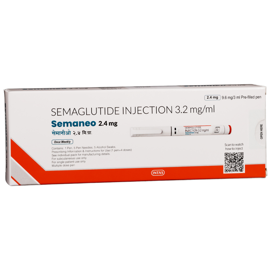 Semaneo 2.4 mg Injection 3 ml (Prefilled Pen) Semaneo 2.4 mg Injection 3 ml (Prefilled Pen)