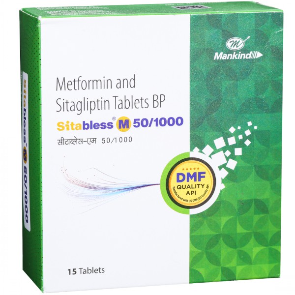 Sitabless M 50/1000 mg Tablet (15 Tab) Sitabless M 50/1000 mg Tablet (15 Tab)