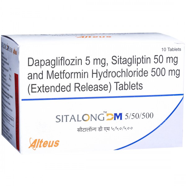 Sitalong DM 5/50/500 Tablet (10 Tab) Sitalong DM 5/50/500 Tablet (10 Tab)
