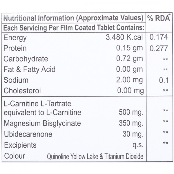 ubicar ubidecarenone l-carnitine Tablet: Uses, Side Effects, Price, Dosage & More Info UBICAR ( FOURRTS ) TAB