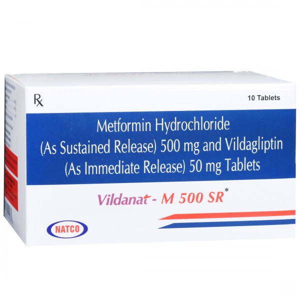 Vildanat M 50 mg/500 mg Tablet (10 Tab)