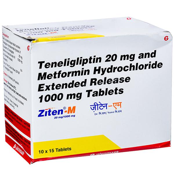 Ziten M 20 mg/1000 MG Tablet (15 Tab)