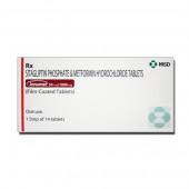 Janumet 50 mg/1000 mg Tablet (14 Tab)